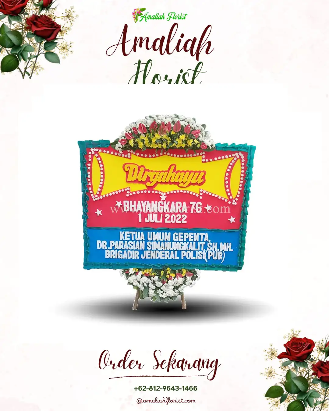 Papan Bunga HUT Ulang Tahun Uteran